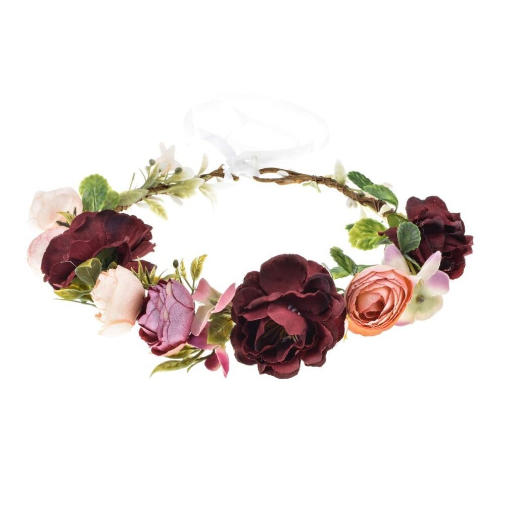 Bridal Floral Headband Eucalyptus Green Leaf Wedding Festival Accessory